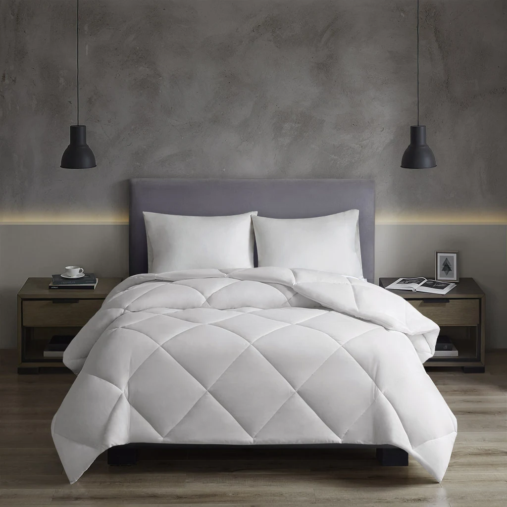 Oversized Down Alt Comforter with HeiQ Smart Temp Treatment White Twin/Twin XL