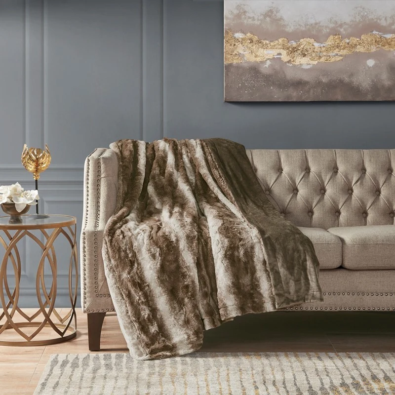 1PC 90x90" Faux Fur Blanket