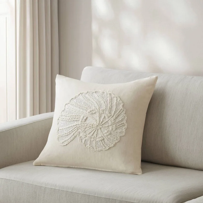1 PC 20x20" Cotton Pillow Cover, Linen