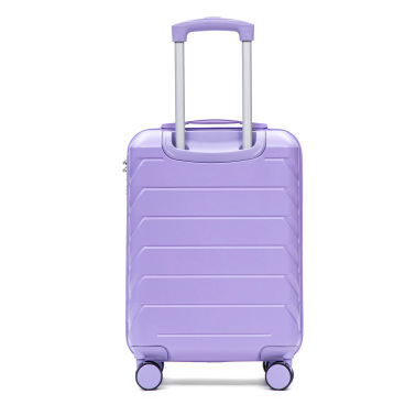 20 Inch ABS Hard Shell Carry On Luggage, Upgraded Crack-Resistant Iron Telescopic Handle, Built-in Combination Lock, 360° Silent Spinner Wheels Suitcase.(Blue+Purple)